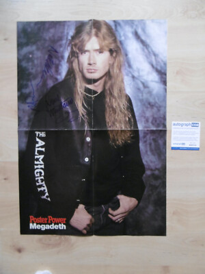 Megadeath ''Nick Menza'' Original Autogramme signed 42x59 cm Poster gefaltet ACOA