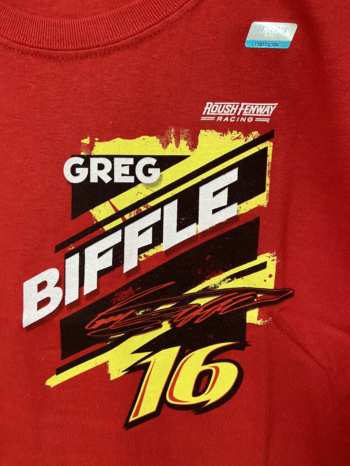Greg Biffle # 16  Red Epic Youth Shirt 2 Sided Chase ,Roush Fenway Medium   C