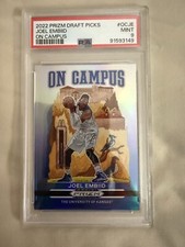 2021 Panini Prizm Draft Picks No. 15 Joel Embiid On Campus Case Hit PSA 9 Mint