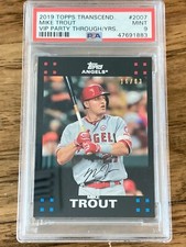 2019 Topps Transcendent MIKE TROUT #MT2007 VIP Party Through Year /83 PSA 9 MINT