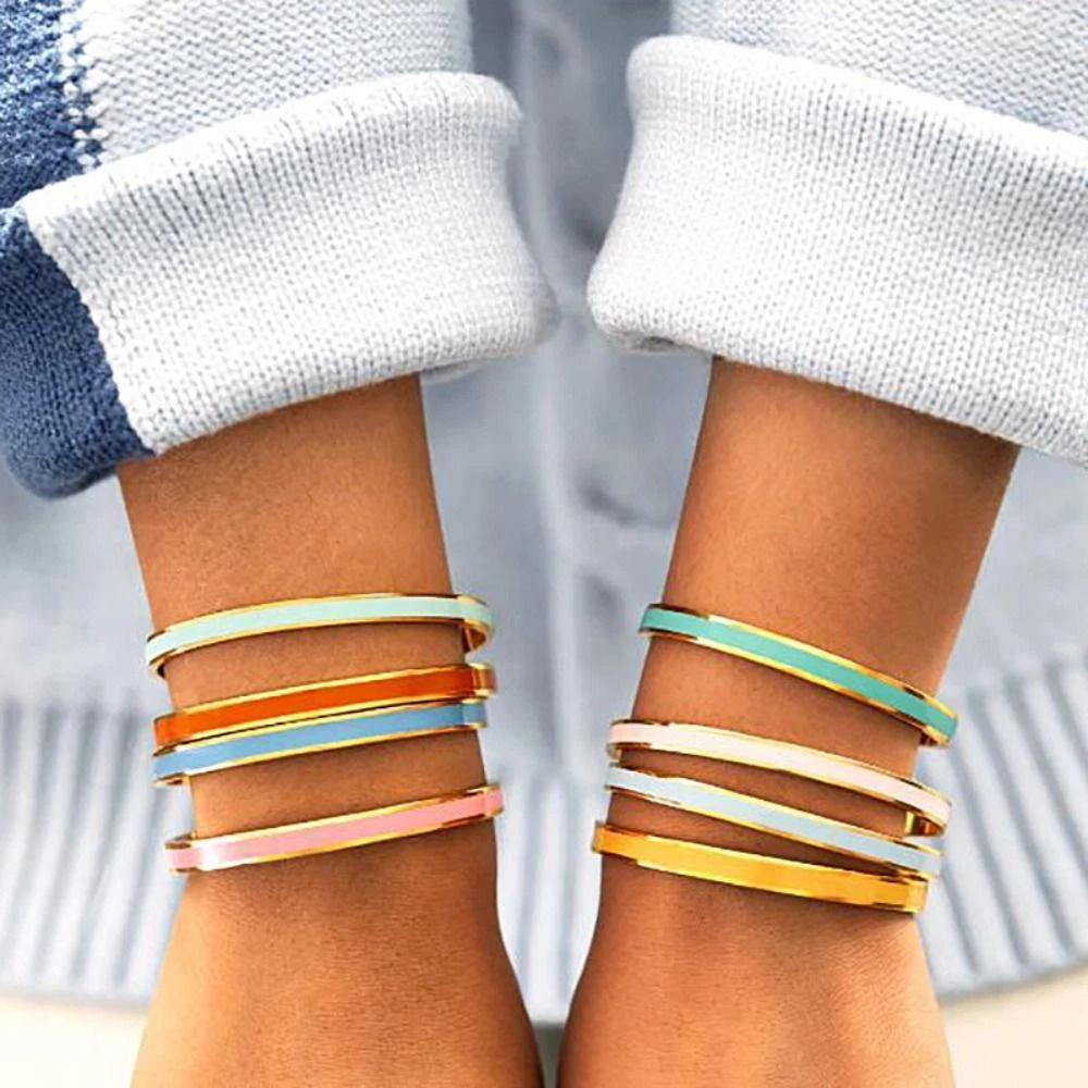 Colorful enamel shop bracelets