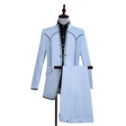 Habillé Hommes 2 Pièce Costume Gothique Smoking Queue-de-Pie Long Veste Pantalon