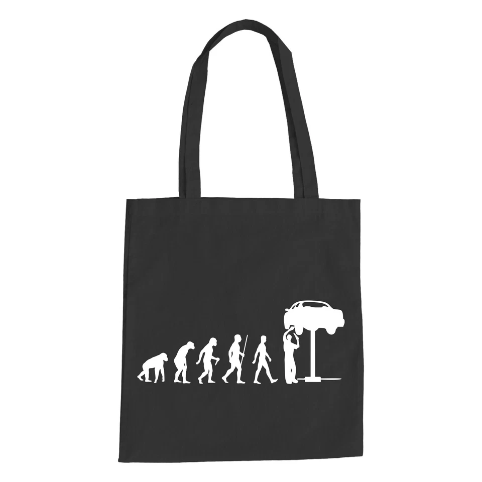 ABSENDA Evolution Automechaniker Baumwolltasche - Schrauber Tuning KFZ Mechaniker Auto