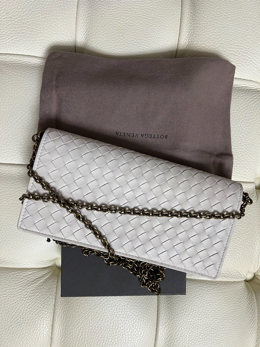 ナッパ New Authentic Bottega Veneta Intrecciato Leather Flap WOC