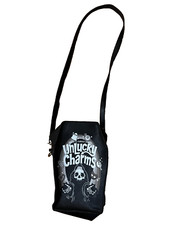 Black Unlucky Charms Cursed Milk Carton Crossbody Bag w/ Detachable Strap