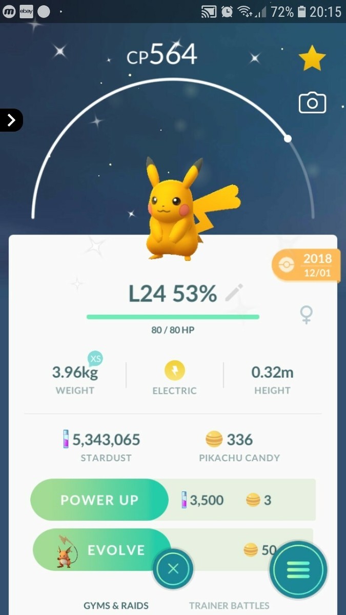 Pokémon Shiny Pikachu GO UK
