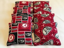 8 CORNHOLE BEAN BAGS ALABAMA CRIMSON ROLL TIDE BAMA BAG TOSS GAME NEW