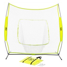 Athletic Works 7 Ft. x7 Ft. Hit Pitch Training Net for Baseball and Softball, Ba