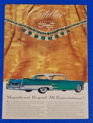 1957 CADILLAC FLEETWOOD SIXTY SPECIAL ORIGINAL COLOR PRINT AD FREE SHIPPING