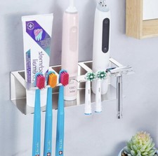 Oukimly Toothbrush Holders Wall Mounted, Electric Tooth Brushing Holder for B...