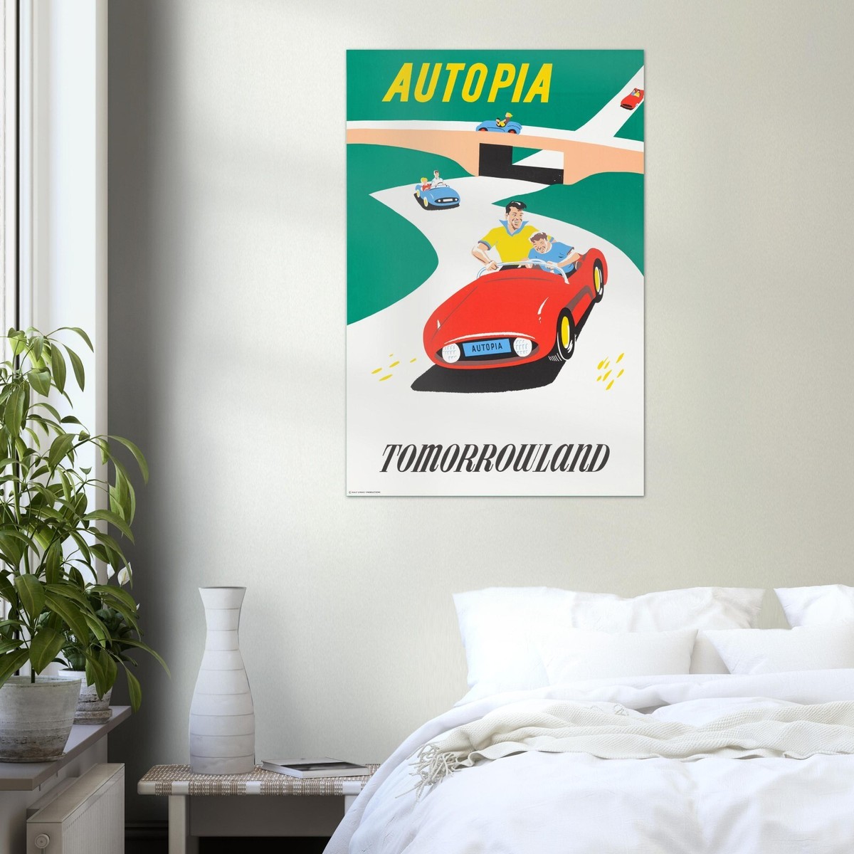 Autopia - Disneyland Attraction Poster - Walt Disney Vintage | eBay