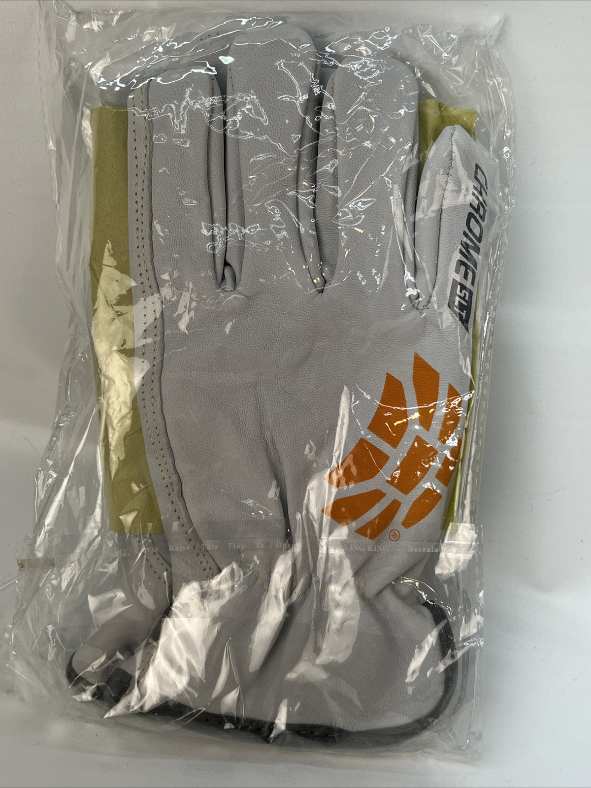 HexArmor 4061 Men’s Sz 9/L Chrome SLT Leather Safety Work Gloves for