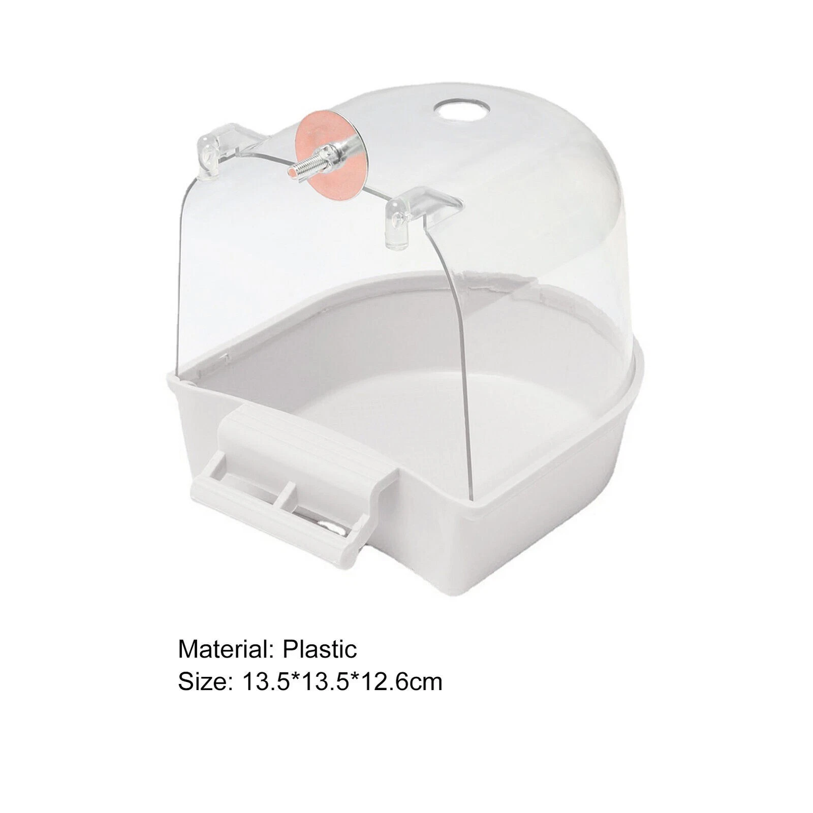 Bird Hanging Bathtub Cage Clear White Lower Great Quality 2X Pieces