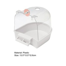 Bird hanging cage Bathtub transparent white bottom great quality 2X pieces