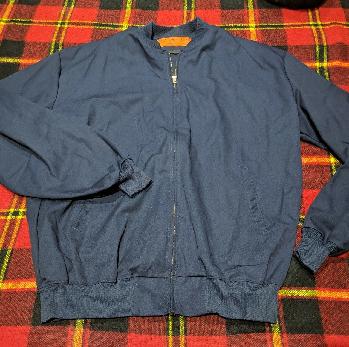 Vtg Red Kap Mens Soft Shell Jacket Full Talon Zip Sz XL Long USA