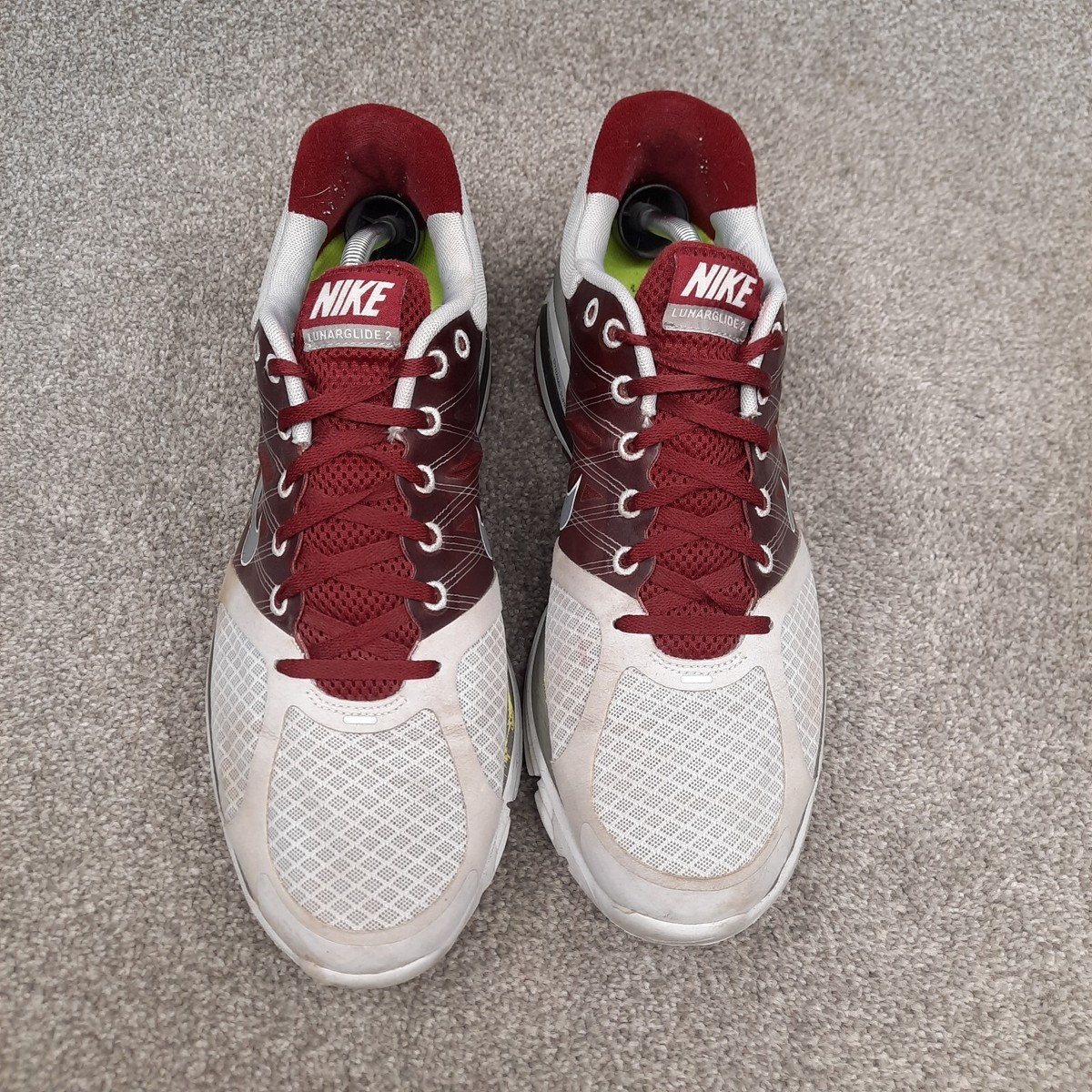 Nike LunarGlide 2 Mens Running Shoes Sneaker Size 12 Maroon White