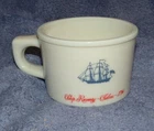 Vintage Shulton Old Spice Ship Recovery Salem 1794 Shaving Mug Cup Milk Glass
