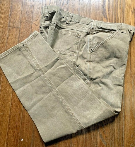 VTG Tan Beige Work Lee Jean Dungarees Carpenter Bu