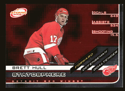 2001-02 Pacific Atomic Statosphere Brett Hull #13 HOF