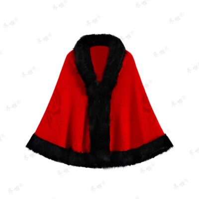 Women's Prom Genuine Rabbit Fur Knitted Cape Stole Wedding Shawl Wraps Winter