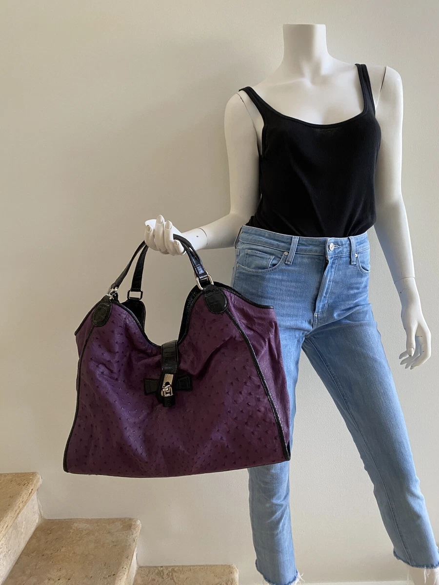 Purple shop satchel bag