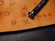 Stainless Steel leather craft Geometric Decorative basket pattern Stamp G9009-03