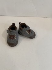 Lightning Bug Boys Gray/Brown Booties 1 Infant Shoes