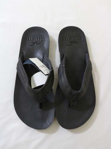 Hollister Men Faux Leather Flip Flop size M new with tags | eBay