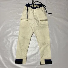 Vintage Patagonia Waders Mens L Waist Wading Pants Fly Fishing Off White Navy