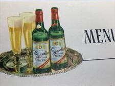 Canadian Ace Beer Menu Sheet Chicago Illinois 1940?s Mint Mint Sign Go With