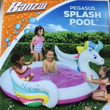 Inflatable Pegasus Splash Pool Outdoor Backyard Kids Summer Water Play NEW 