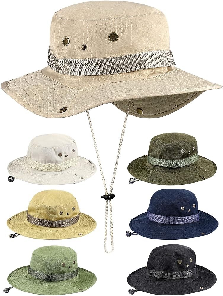 Geyoga Foldable Wide Brim Bucket Hat - 7 Colors - Outdoor Fishing Cap