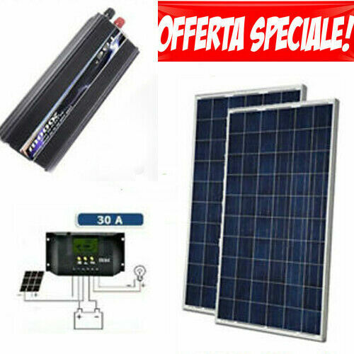 Kit Fotovoltaico 2KW con Inverter 2000W per Camper