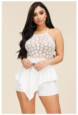 black burn out mesh jumpsuit