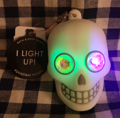 ALL NEW Light Up SKULL PocketBac Sanitizer Holder Bath & Body