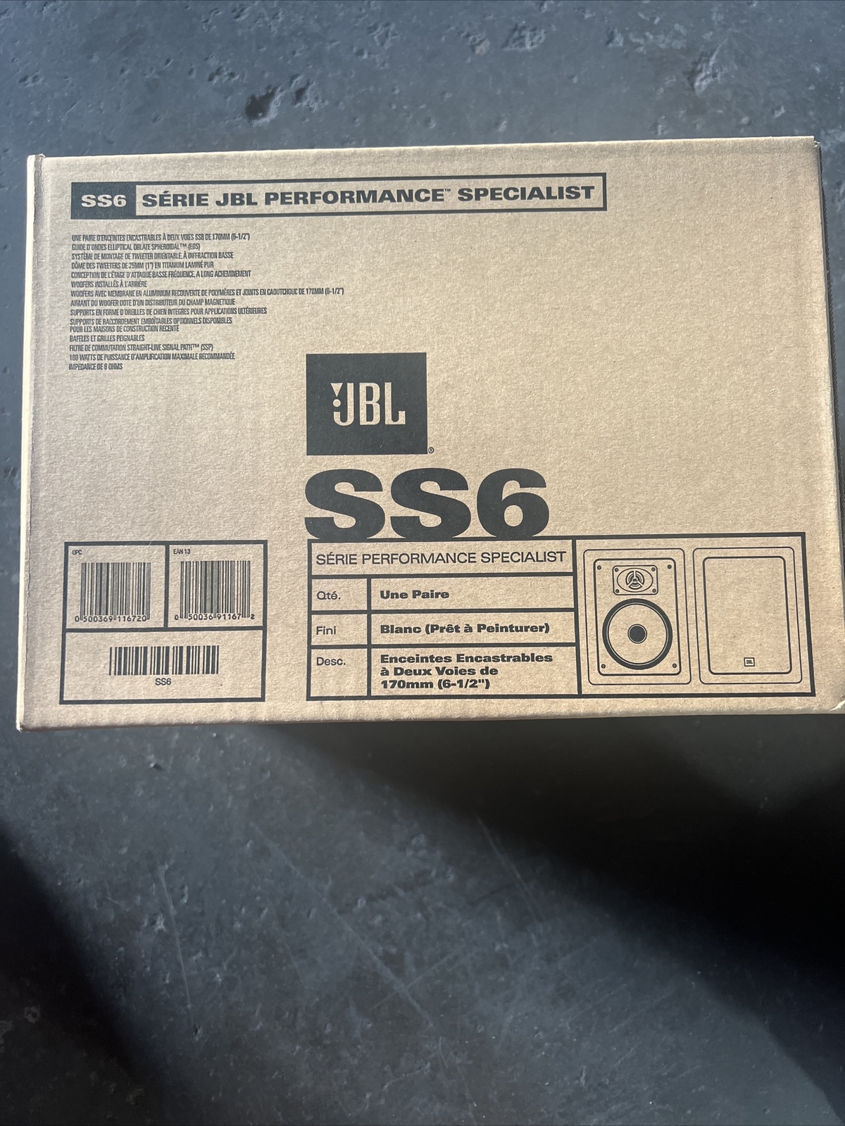 JBL SS6 In-wall 2-way speakers PAIR