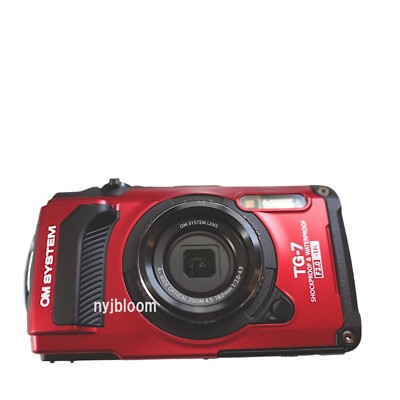 OM SYSTEM OLYMPUS Tough TG-7 Red Compact Digital Camera w/Tracking