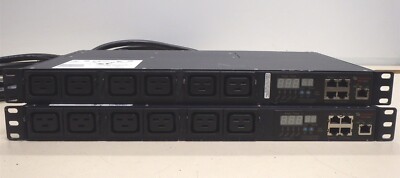 Lot of 2 Avocent PM3000 6 Outlet Power Distribution Unit 24A 208V Rack-Mountable