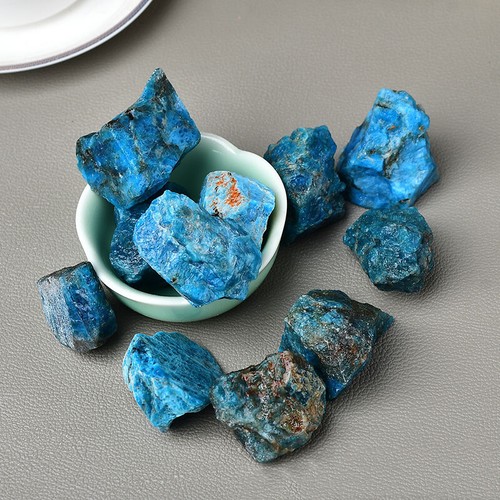 Raw Rough Blue Apatite Chunks Healing Crystal Rocks Specimens Home Decor Gifts - Picture 4 of 4