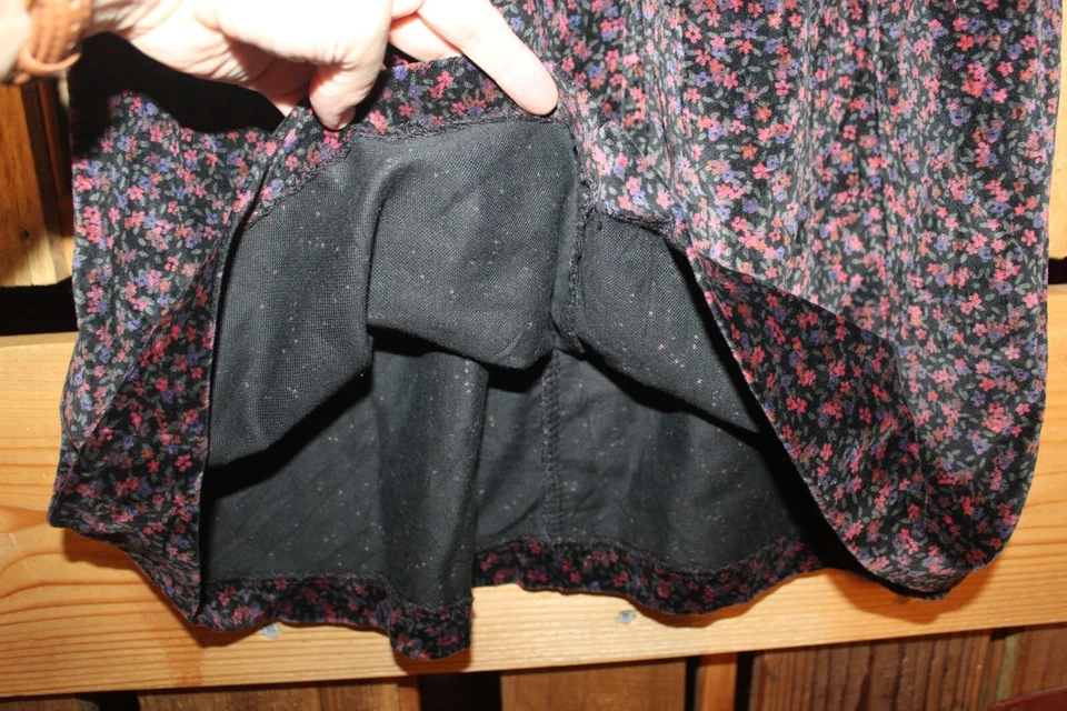 Any Lee Vintage Terciopelo Floral Algodón Talla Falda niña 12 Foto 2 de 3