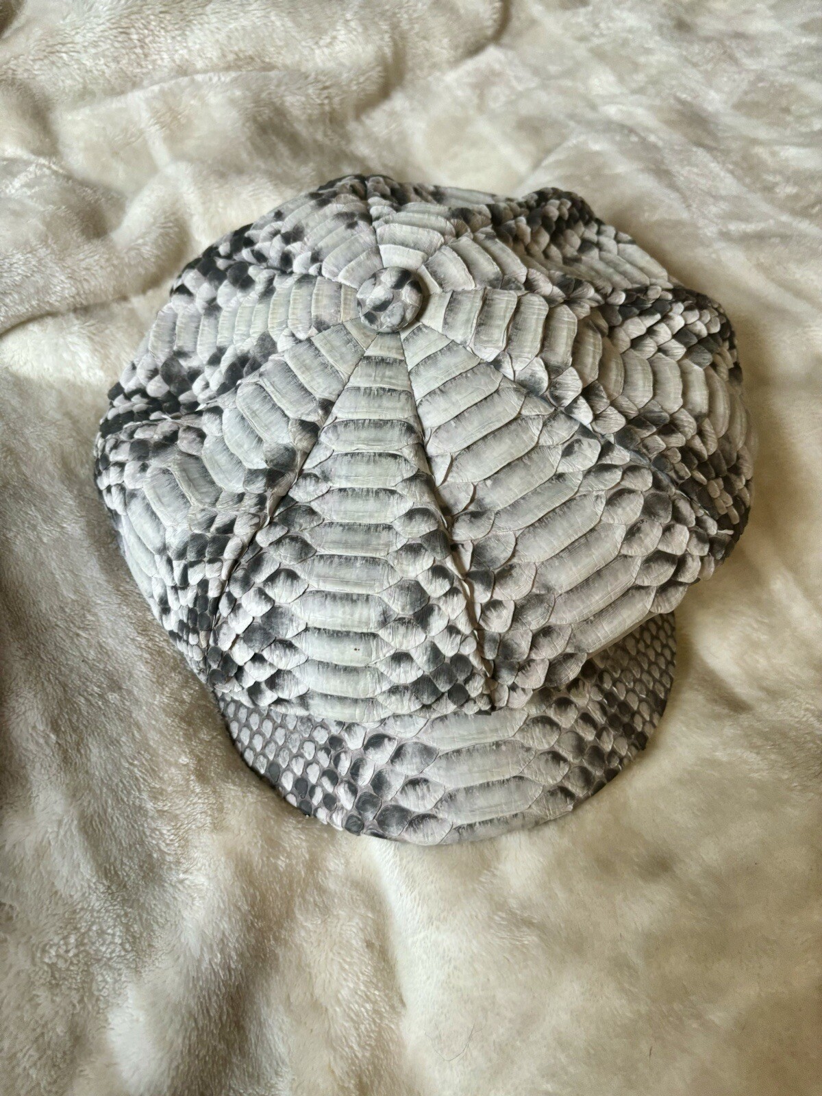New Snakeskin Hat, Python Leather Cap Snake Skin … - image 7