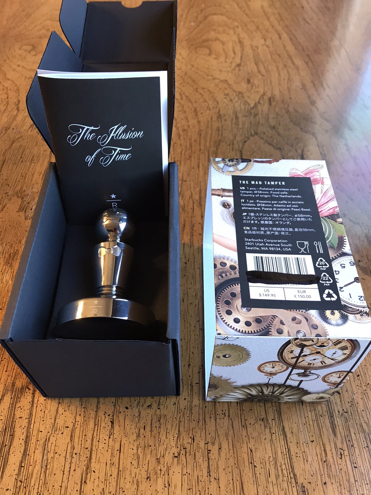 Genuine Starbucks Coffee Tamper 58mm Rare Marcel Wanders Solid Stainless Steel