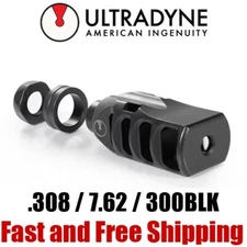 Ultradyne Pegasus 308/7.62/300BLK Tanker Muzzle Brake/Compensator - 5/8-24 TPI