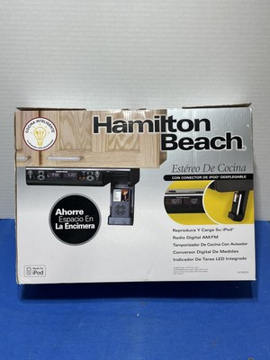 NIB Hamilton Beach Space Saver Kitchen Stereo iPod Dock Under Cabinet HU384SA