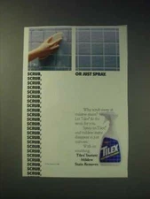 1989 Tilex Mildew Stain Remover Ad - Scrub, scrub, scrub, Or just spray