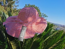 summer DATCH hat, straw pattern with side bow