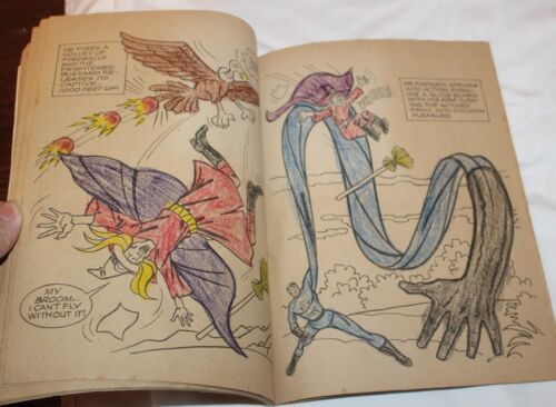 Vtg 1977 Fantastic Four Meet the Witch Coloring/Activity Book Whitman - Picture 10 of 10