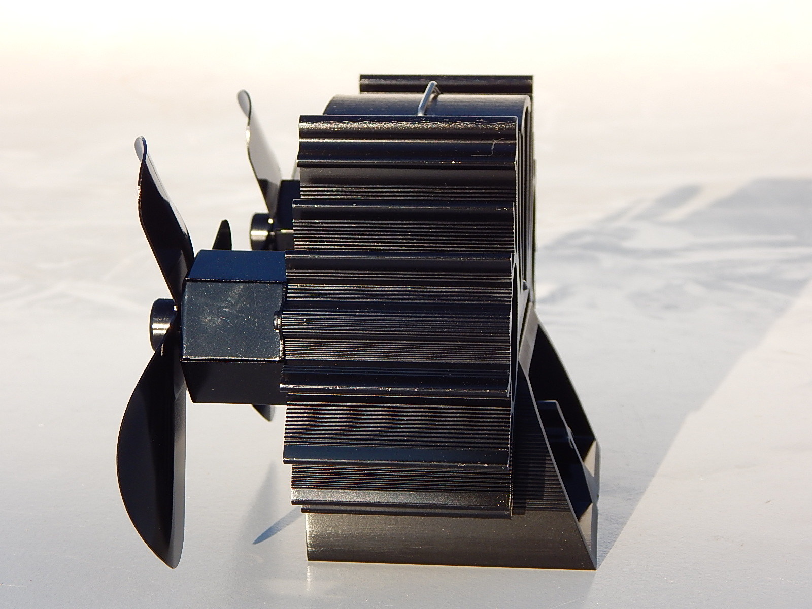 DOUBLE MINI FAN Heat powered combustion stove Ecofan wood heater Eco ...