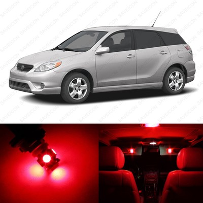 8 x Ultra Red LED Interior Lights Package For 2003 - 2008 Toyota Matrix + TOOL