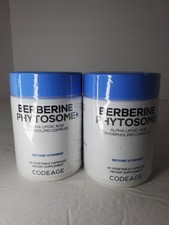 Lot of 2 Berberine Phytosome Supplement 60ct Vegetable Codeage Barberry Extract